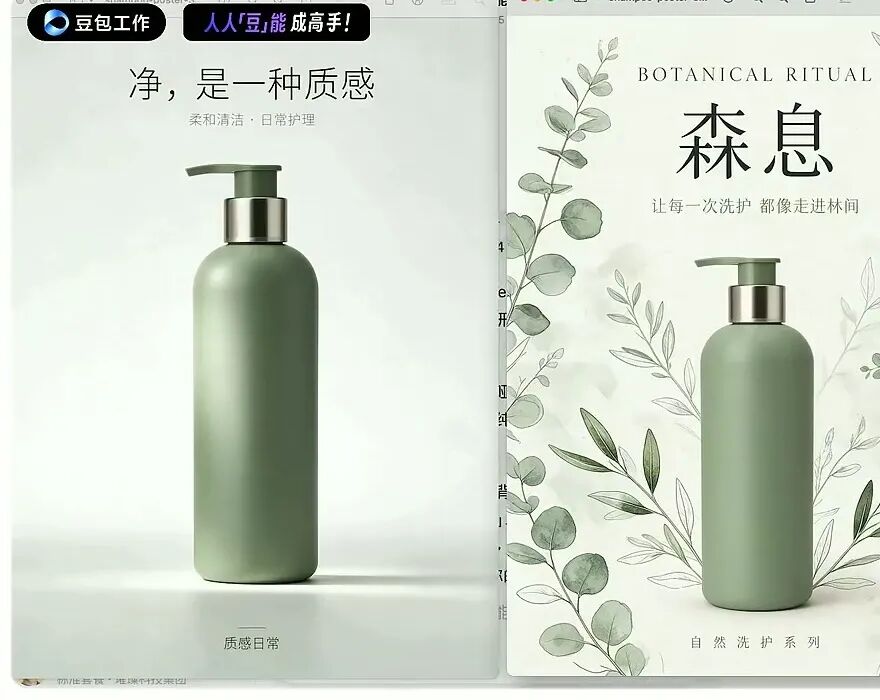 有技能和没技能的两张海报